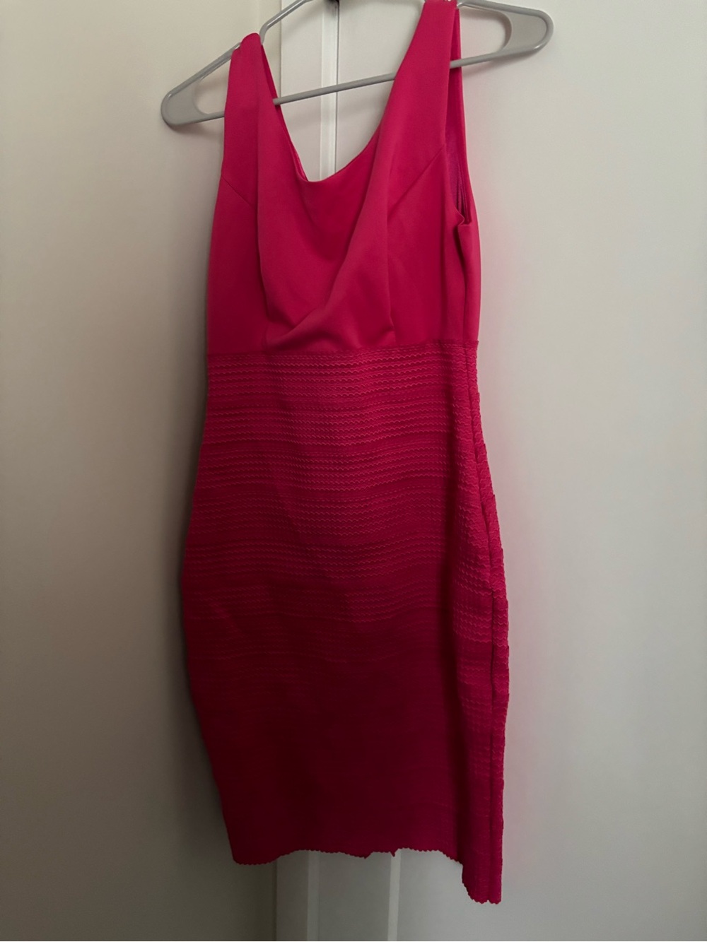 New York & Company Hot Pink Sleeveless Sheath Dress